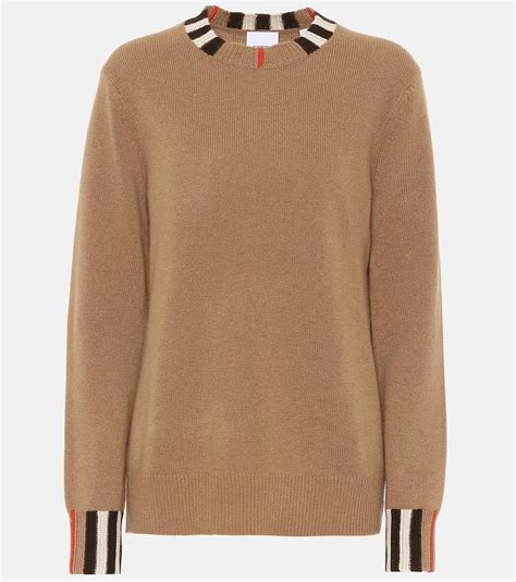 burberry logo cashmere sweater|burberry icon stripe cashmere sweater.